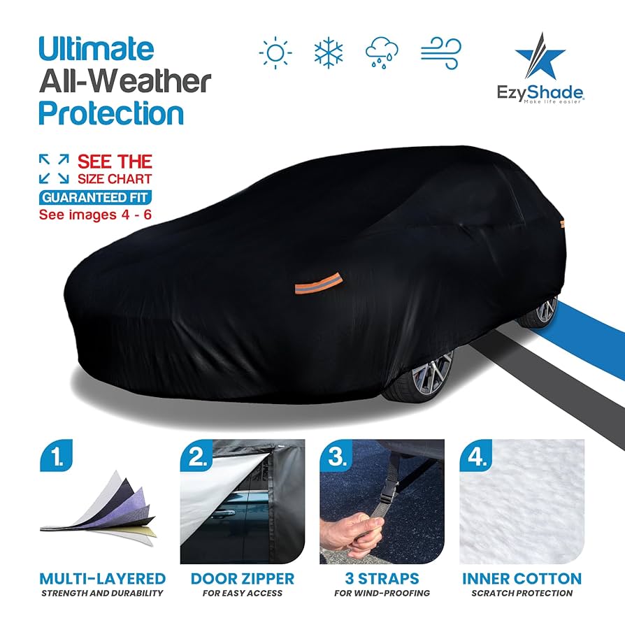 Amazon.com: EzyShade 10-Layer Waterproof Sports Car Cover